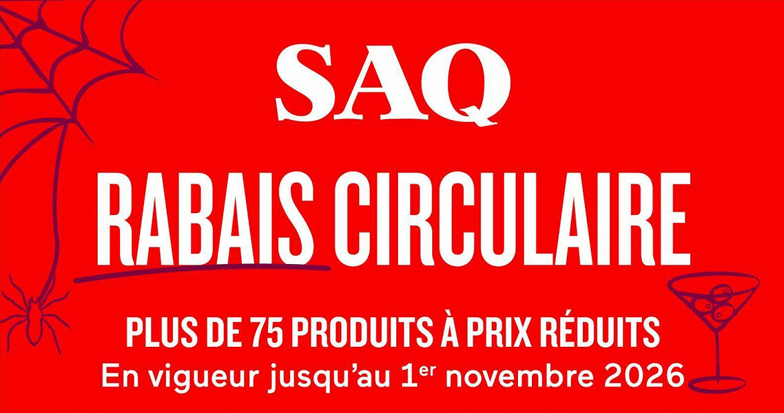Circulaire SAQ du 15 octobre au 1 novembre 2026