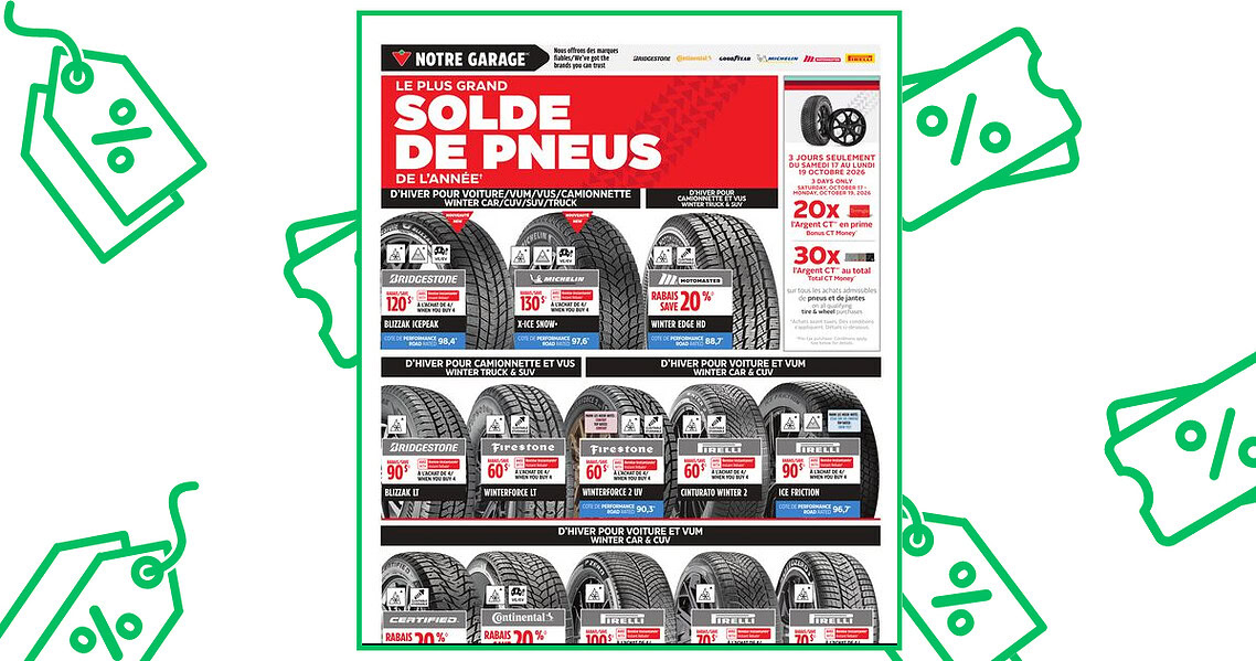 Circulaire Canadian Tire du 15 au 21 octobre 2026