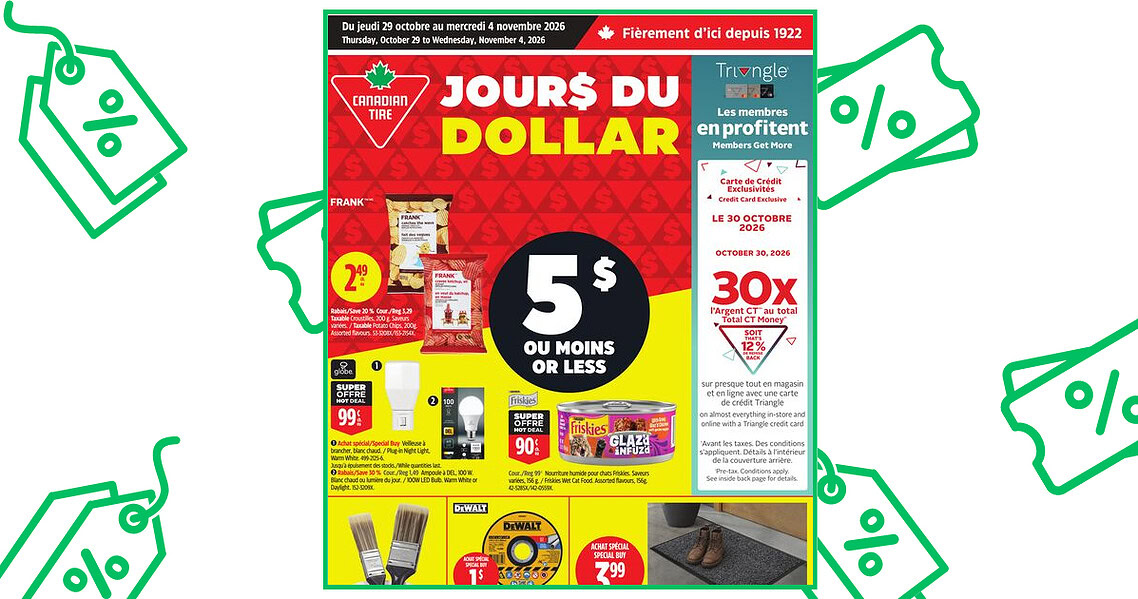 Circulaire Canadian Tire du 29 octobre au 4 novembre 2026