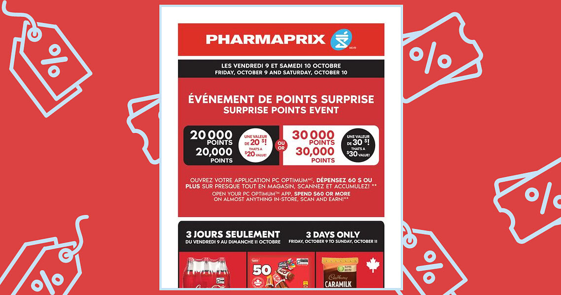 Circulaire Pharmaprix du 9 au 11 octobre 2026