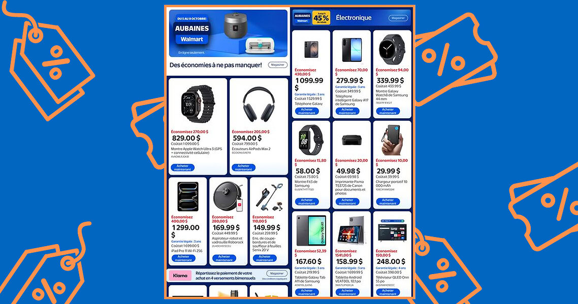 Circulaire Walmart du 5 au 9 octobre 2026